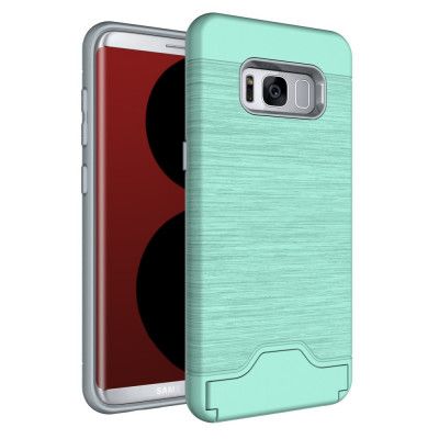 Kickstand Kort Hållare MobilSkal till Samsung Galaxy S8 - Turkos