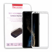 Pavoscreen skärmskydd Samsung Galaxy S8, 9H härdat glas, vit ram