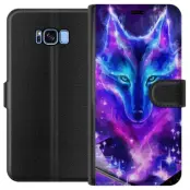 Plånboksfodral till Samsung Galaxy S8 med Neon Varg