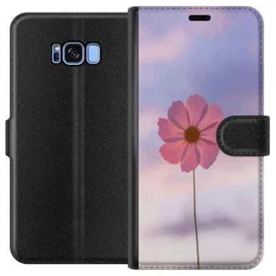 Plånboksfodral till Samsung Galaxy S8 med Rosa blomma
