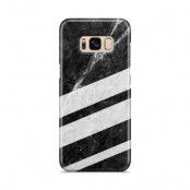 Skal till Samsung Galaxy S8 - Black Striped Marble