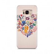 Skal till Samsung Galaxy S8 - Blommigt hjärta
