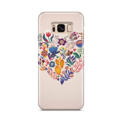 Skal till Samsung Galaxy S8 - Blommigt hjärta