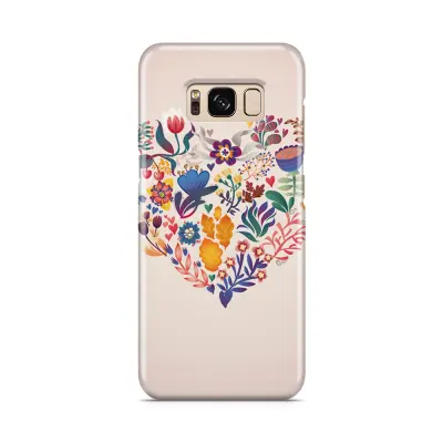 Skal till Samsung Galaxy S8 - Blommigt hjärta