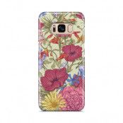 Skal till Samsung Galaxy S8 - Blommor - Beige