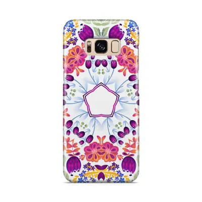 Skal till Samsung Galaxy S8 - Blommor Hexagon