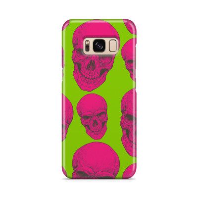 Skal till Samsung Galaxy S8 - Dödskallar - Magenta
