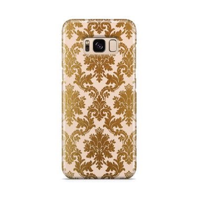 Skal till Samsung Galaxy S8 - Damask - Guld/Persika