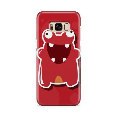 Skal till Samsung Galaxy S8 - Glatt Bubbelmonster - Röd