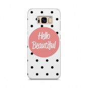 Skal till Samsung Galaxy S8 - Hello Beautiful - Rosa
