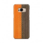 Skal till Samsung Galaxy S8 - Läder - Orange/Brun