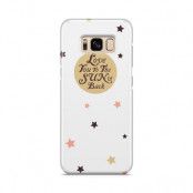 Skal till Samsung Galaxy S8 - Love you to the moon and back - Beige