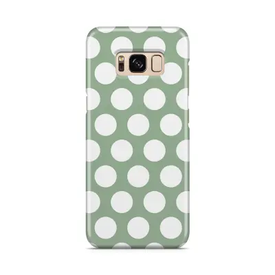 Skal till Samsung Galaxy S8 - Polka - Grön