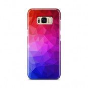 Skal till Samsung Galaxy S8 - Polygon - Blå/Lila/Röd