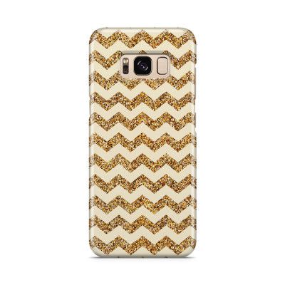 Skal till Samsung Galaxy S8 - Ränder - Guld/Beige
