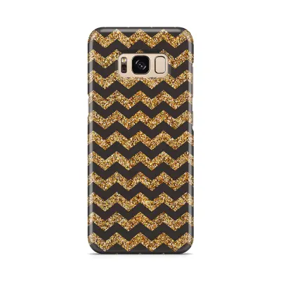 Skal till Samsung Galaxy S8 - Ränder - Guld/Svart