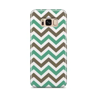 Skal till Samsung Galaxy S8 - Ränder - Mint/Brun