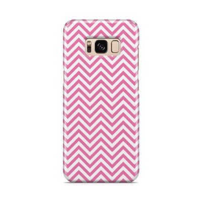 Skal till Samsung Galaxy S8 - Ränder - Röd/Rosa