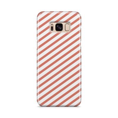 Skal till Samsung Galaxy S8 - Retro ränder - Persika