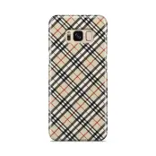 Skal till Samsung Galaxy S8 - Rutig diagonal - Beige