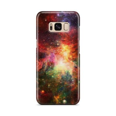 Skal till Samsung Galaxy S8 - Rymden - Röd/Grön