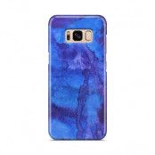 Skal till Samsung Galaxy S8 - Vattenfärg - Blå
