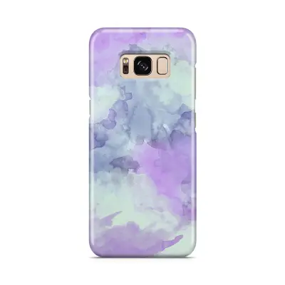 Skal till Samsung Galaxy S8 - Vattenfärg - Lila/Ljusblå