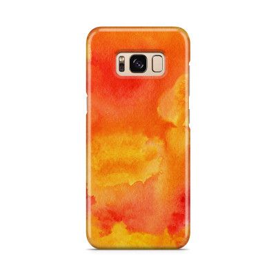 Skal till Samsung Galaxy S8 - Vattenfärg - Orange