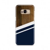 Skal till Samsung Galaxy S8 - Wood ränder - Mörkblå