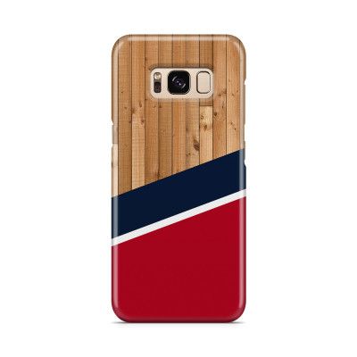 Skal till Samsung Galaxy S8 - Wood ränder - Röd