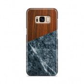 Skal till Samsung Galaxy S8 - Wooden Marble Dark B