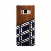 Skal till Samsung Galaxy S8 - Wooden Scottish Tartan B