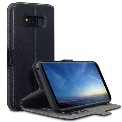 Slimmat Plånboksfodral till Samsung Galaxy S8 - Svart