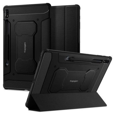 Spigen Rugged Armor Pro Fodral Galaxy Tab S8/Tab S7 - Svart