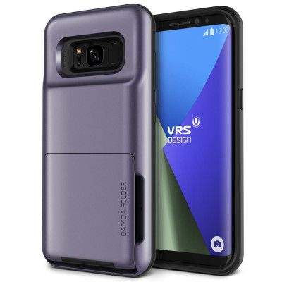 Verus Damda Folder Card Slot Skal till Samsung Galaxy S8 - Orchid Grey