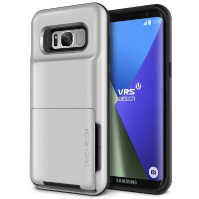 Verus Damda Folder Card Slot Skal till Samsung Galaxy S8 - Silver
