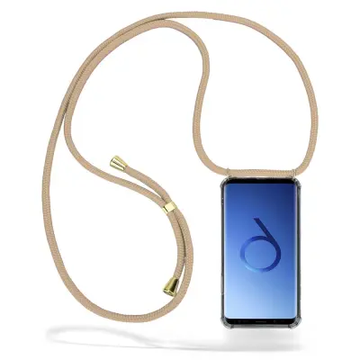 Boom Galaxy S9 Plus mobilhalsband skal - Beige Cord