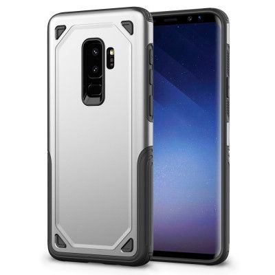 Hybrid Rugged Armor Skal till Samsung Galaxy S9 Plus - Silver