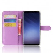 Litchi Plånboksfodral till Samsung Galaxy S9 Plus - Lila