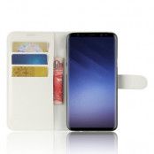 Litchi Plånboksfodral till Samsung Galaxy S9 Plus - Vit