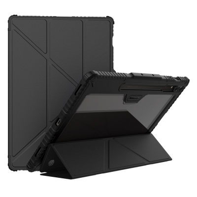 Nillkin Galaxy Tab S9 Plus Fodral Läder Bumper - Svart