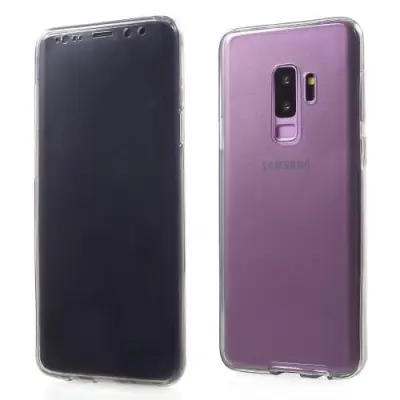 Touchable Front + Back TPU Mobilskal till Galaxy S9 Plus - Grå
