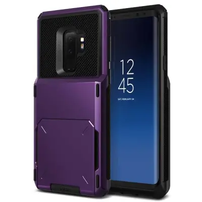 Verus Damda Folder Card Slot Skal till Samsung Galaxy S9 Plus - Lila