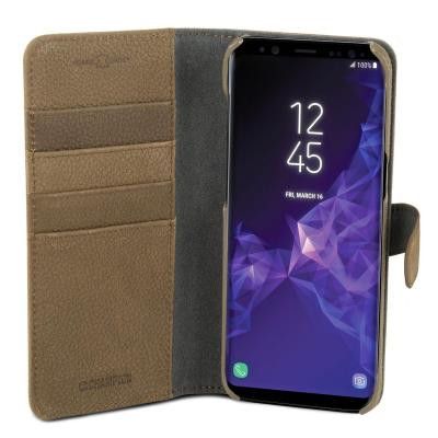Champion Wallet Plånboksfodral Äkta Läder Samsung Galaxy S9 - Mörkbrun