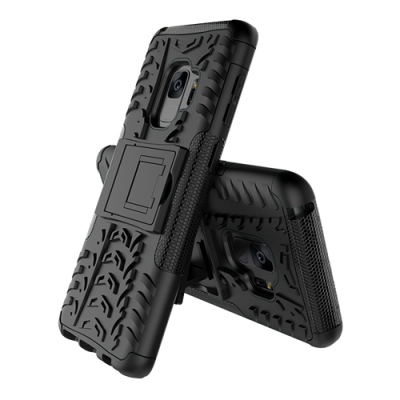 Deltaco Dazzler Skal med Stativ för Samsung Galaxy S9 - Svart