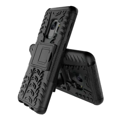 Deltaco Dazzler Skal med Stativ för Samsung Galaxy S9 - Svart