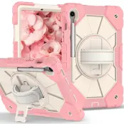 Galaxy Tab S10 FE/S9 FE/S9 Skal Kickstand med Rem - Roséguld