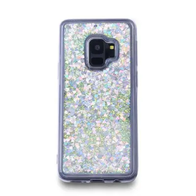 Glitter Skal till Samsung Galaxy S9 - Silver