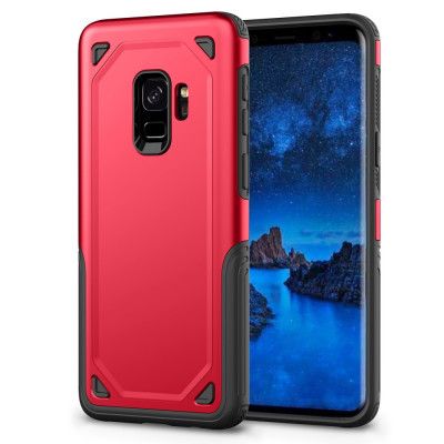 Hybrid Rugged Armor Skal till Samsung Galaxy S9 - Röd