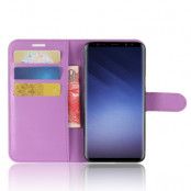 Litchi Plånboksfodral till Samsung Galaxy S9 - Lila